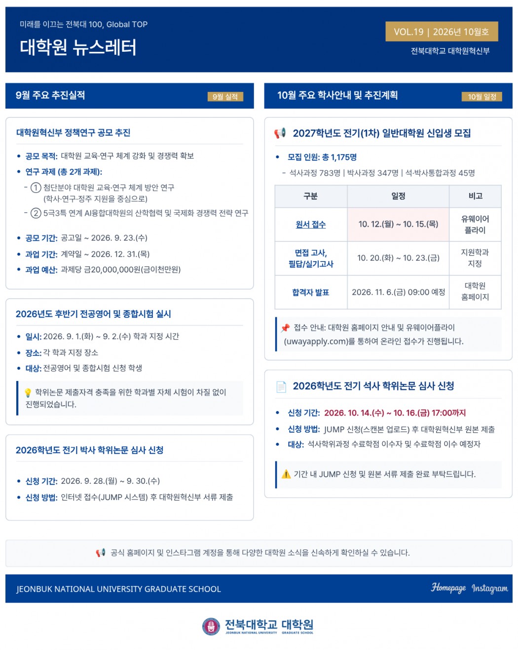 10월 대학원 뉴스레터