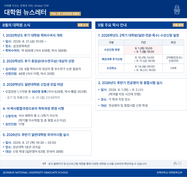 9월 대학원 뉴스레터